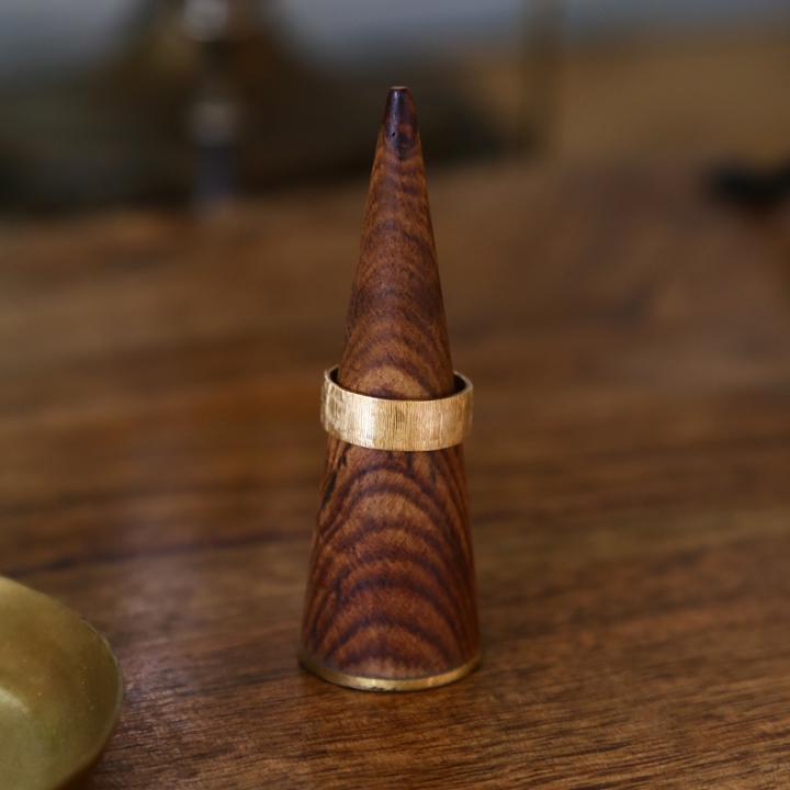 Avaron（アヴァロン） 平打ち ヘアライン ワイド リング 指輪 ゴールド