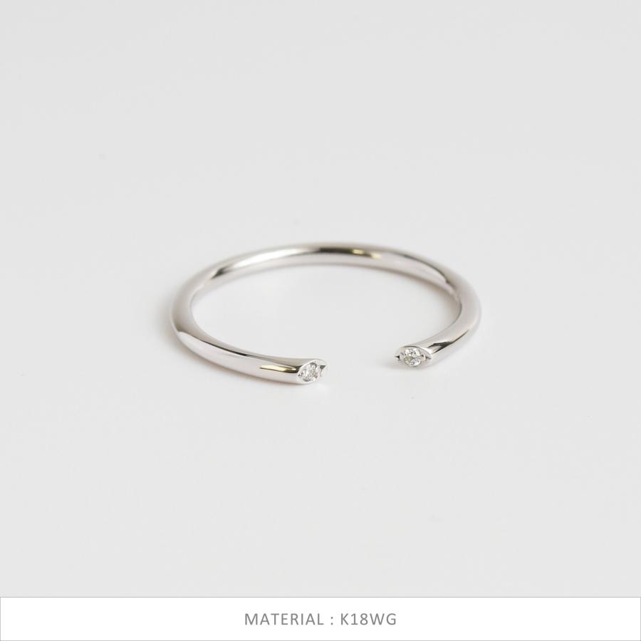 Avaron（アヴァロン） ダイヤモンド オープンリング 指輪 フォーク