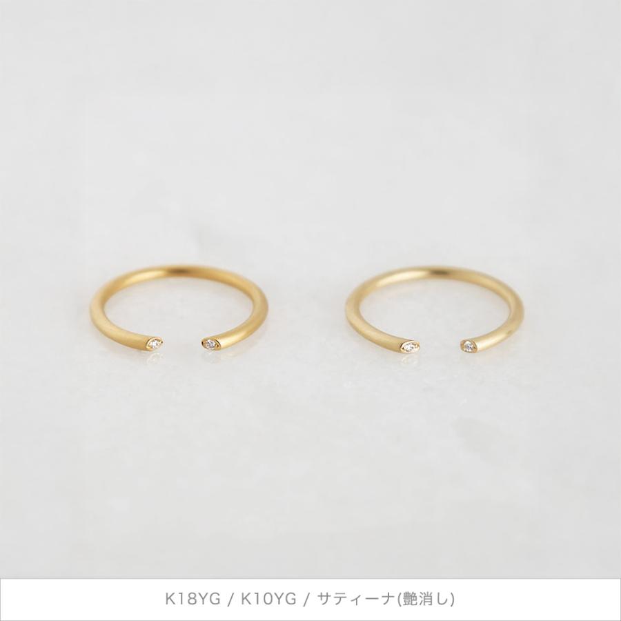 Ｋ18フォークリング k18 リング レディース パール ダイヤモンド フォークリング 淡水