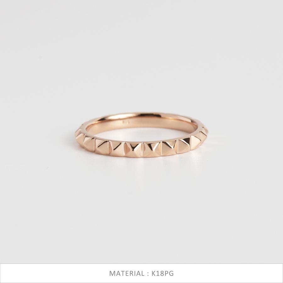 保証書付き RAPA 18k スタッズ リング 保証書付き RAPA 18k スタッズ