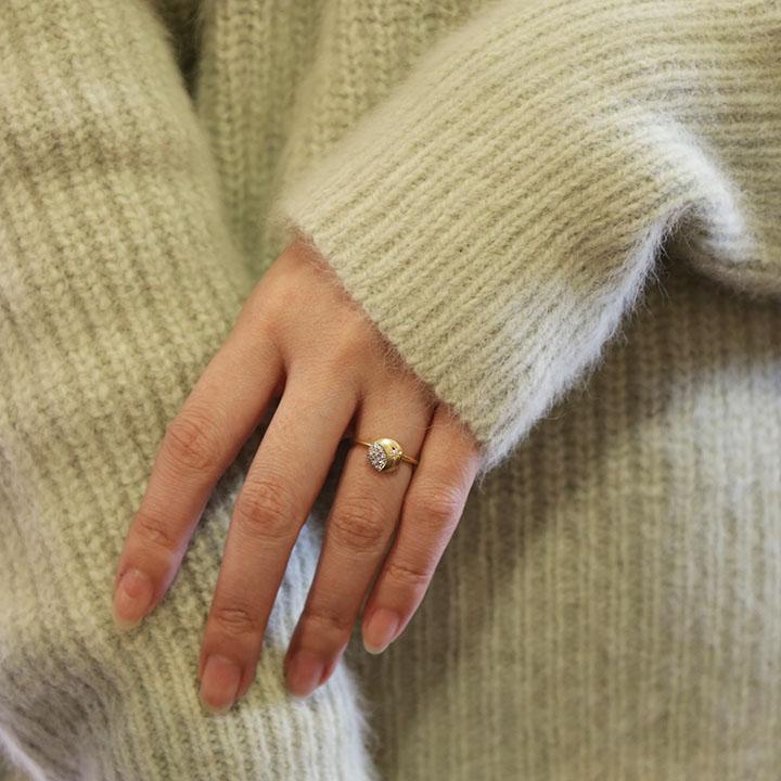K10 三日月ダイヤモンドリング 楽天市場】【Luna Ring】 K10/K18