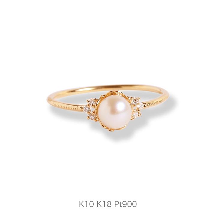 リング レディース 淡水パール 指輪 18金 k18 18k 10金 k10 10k ゴールド Classical Pearl Ring  :bnr-425:Avaron STANDARD JEWELRY - 通販 - Yahoo!ショッピング