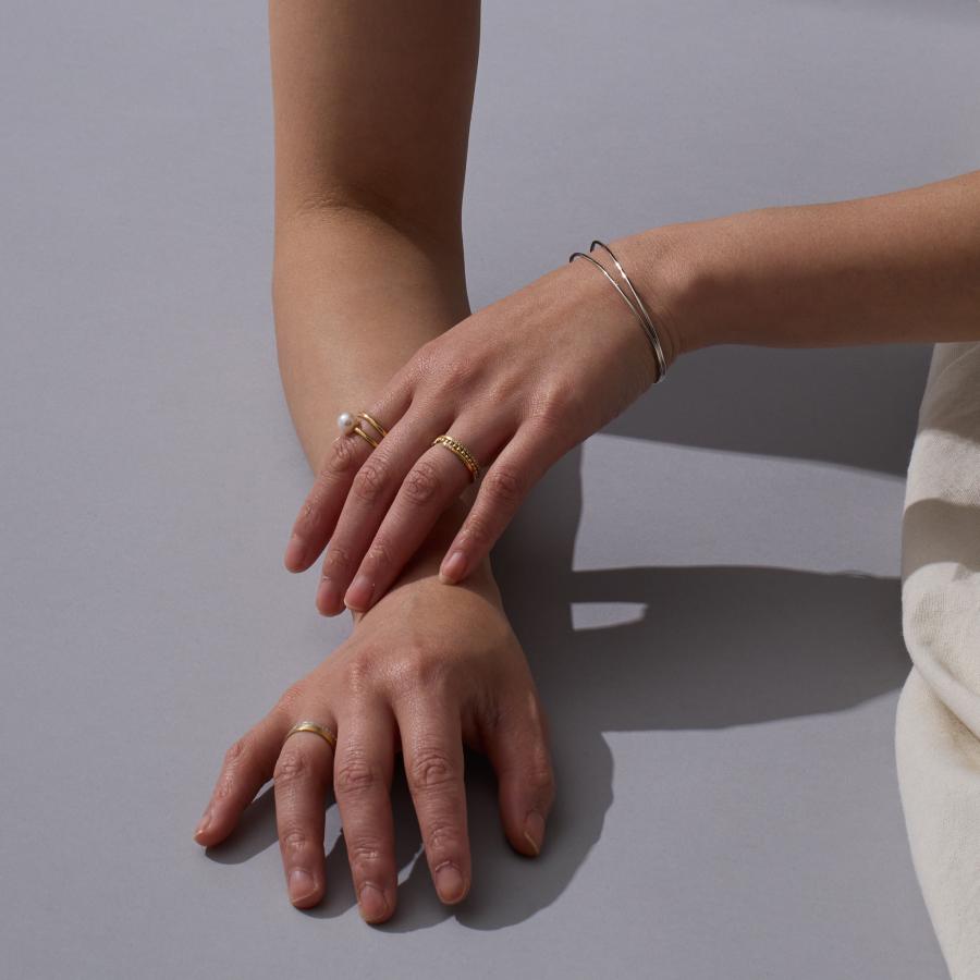 コンビカラー ダイヤモンド フルエタニティリング 指輪 レディース pt900 18金 k18 18k 幅広 ギフト プレゼント  Eternity combi Ring Deux Type02 | Avaron | 13