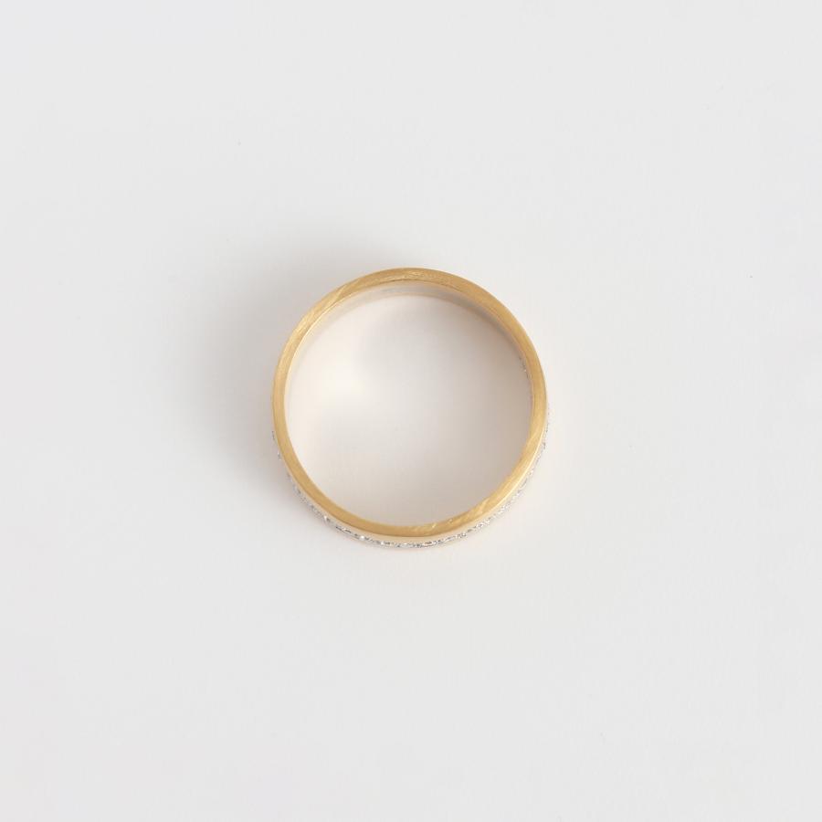 コンビカラー ダイヤモンド フルエタニティリング 指輪 レディース pt900 18金 k18 18k 幅広 ギフト プレゼント  Eternity combi Ring Deux Type02 | Avaron | 04