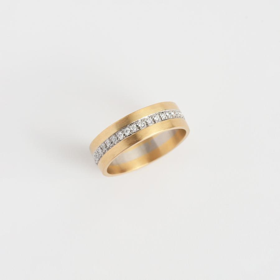 コンビカラー ダイヤモンド フルエタニティリング 指輪 レディース pt900 18金 k18 18k 幅広 ギフト プレゼント  Eternity combi Ring Trois | Avaron | 01