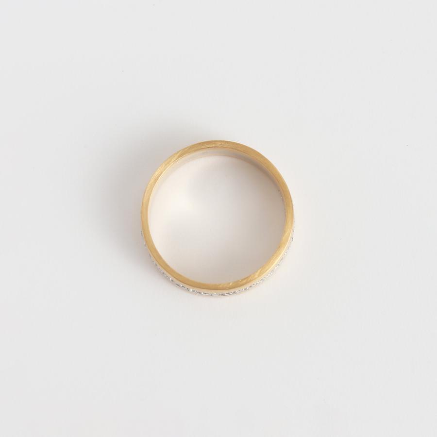 コンビカラー ダイヤモンド フルエタニティリング 指輪 レディース pt900 18金 k18 18k 幅広 ギフト プレゼント  Eternity combi Ring Trois | Avaron | 03