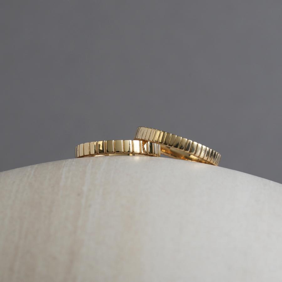 ブロック リング 指輪 レディース K10 K18 Pt900 ゴールド プラチナ 地金 ギフト プレゼント  Align Ring Narrow | Avaron | 16