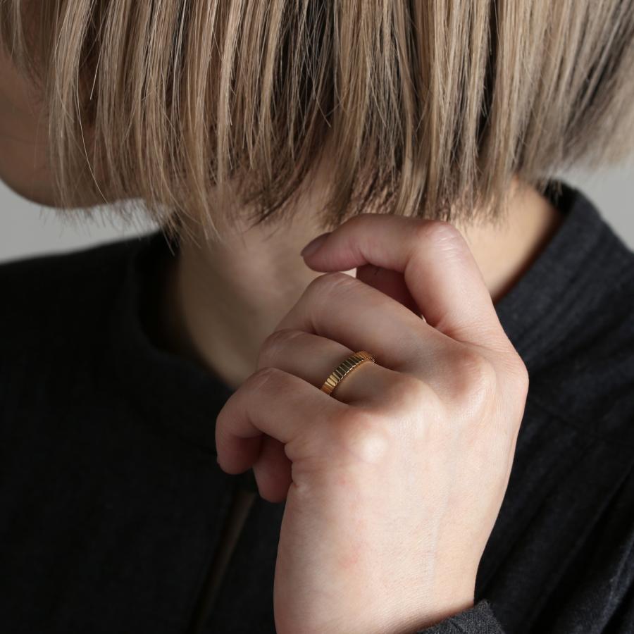 ブロック リング 指輪 レディース K10 K18 Pt900 ゴールド プラチナ 地金 ギフト プレゼント  Align Ring Narrow | Avaron | 10