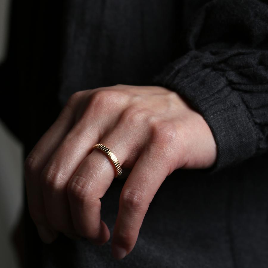ブロック リング 指輪 レディース K10 K18 Pt900 ゴールド プラチナ 地金 ギフト プレゼント  Align Ring Narrow | Avaron | 08