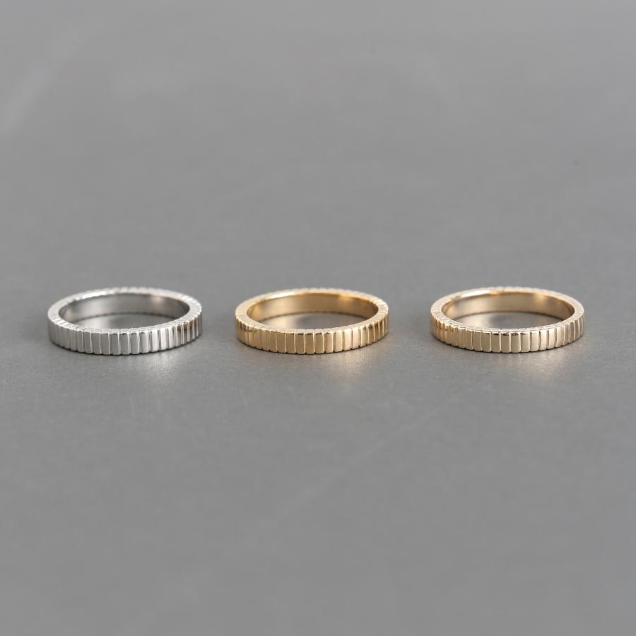 ブロック リング 指輪 レディース K10 K18 Pt900 ゴールド プラチナ 地金 ギフト プレゼント  Align Ring Narrow | Avaron | 14