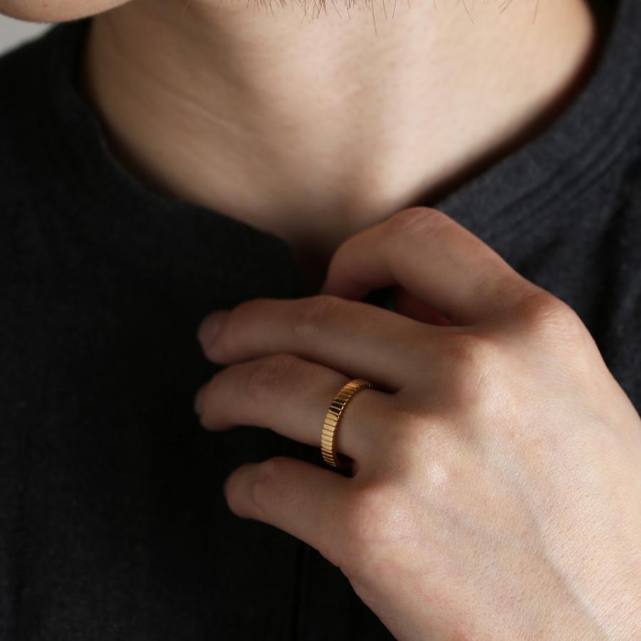 ブロック リング 指輪 レディース K10 K18 Pt900 ゴールド プラチナ 地金 ギフト プレゼント  Align Ring Narrow | Avaron | 09