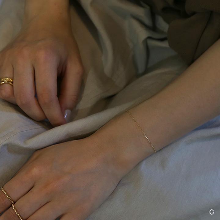 ゴールド チェーン ブレスレット k10 k18 シンプル ギフト プレゼント　Gold Chain Bracelet | Avaron | 10