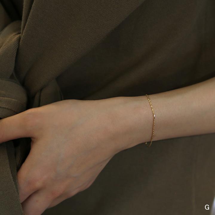 ゴールド チェーン ブレスレット k10 k18 シンプル ギフト プレゼント　Gold Chain Bracelet | Avaron | 14