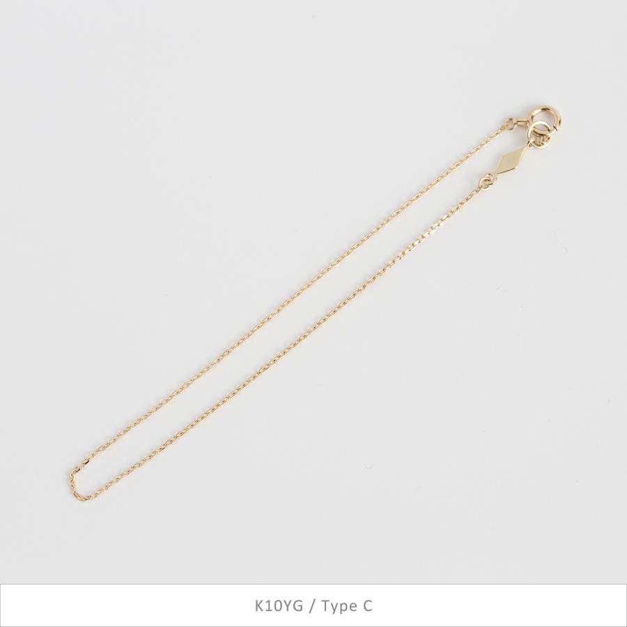 ゴールド チェーン ブレスレット k10 k18 シンプル ギフト プレゼント　Gold Chain Bracelet | Avaron | 16