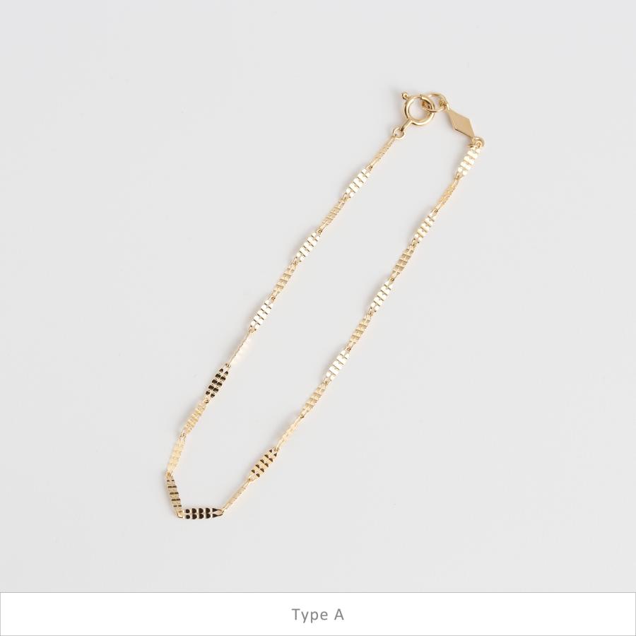 ゴールド チェーン ブレスレット k10 k18 シンプル ギフト プレゼント　Gold Chain Bracelet | Avaron | 01