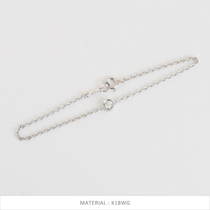 一粒 ダイヤモンド ブレスレット ゴールド プラチナ k18 pt900 シンプル ギフト プレゼント  Bettia Baracelet | Avaron | 06