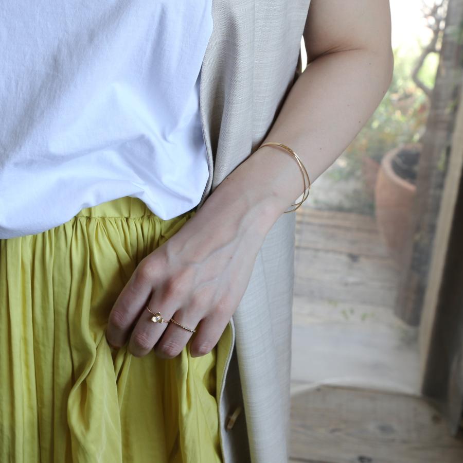 ダブルアーム バングル K10 K18 Pt900 ゴールド プラチナ レディース シンプル ギフト プレゼント  Nadia Bangle | Avaron | 09