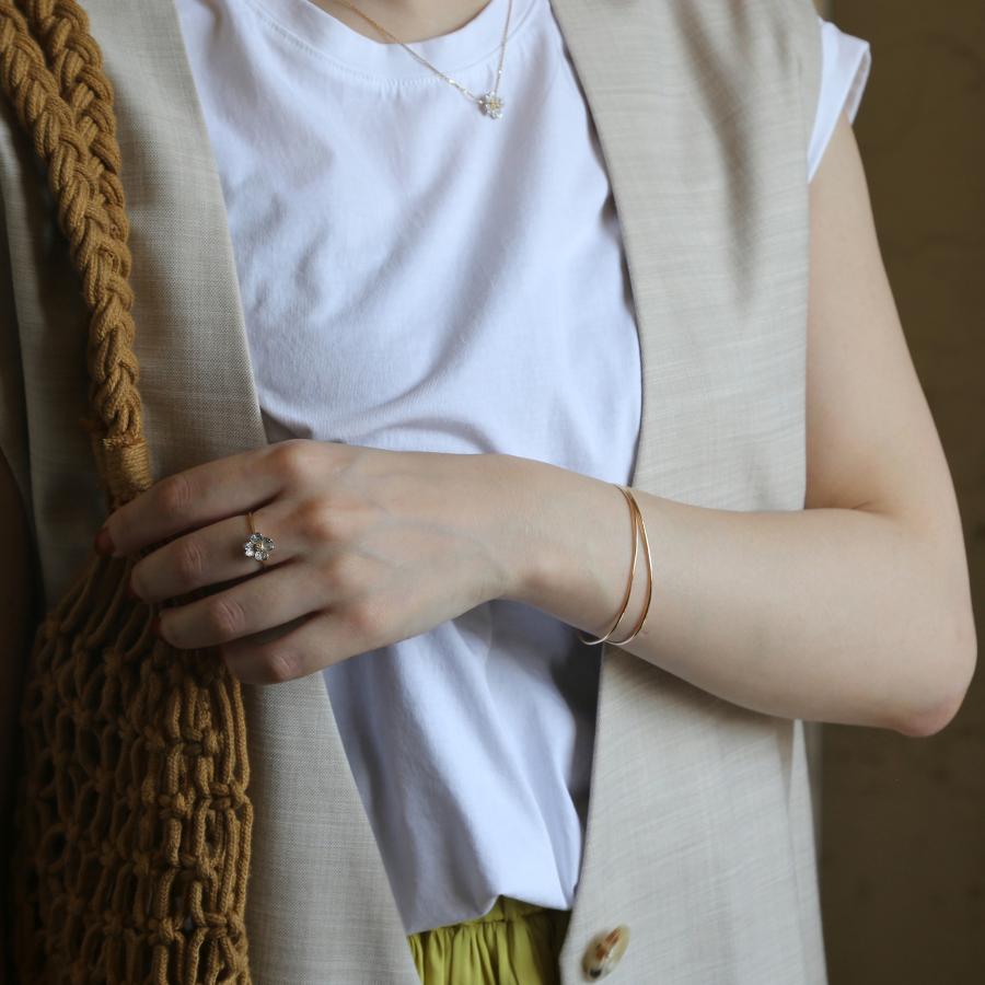 ダブルアーム バングル K10 K18 Pt900 ゴールド プラチナ レディース シンプル ギフト プレゼント  Nadia Bangle | Avaron | 11