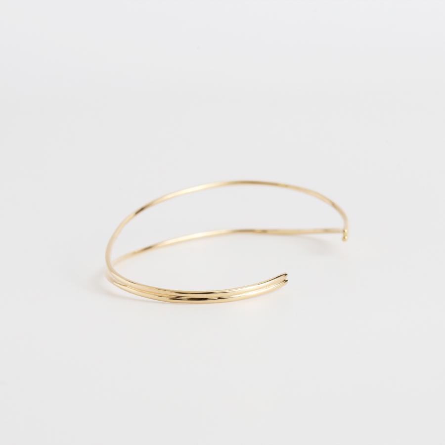 ダブルアーム バングル K10 K18 Pt900 ゴールド プラチナ レディース シンプル ギフト プレゼント  Nadia Bangle | Avaron | 03