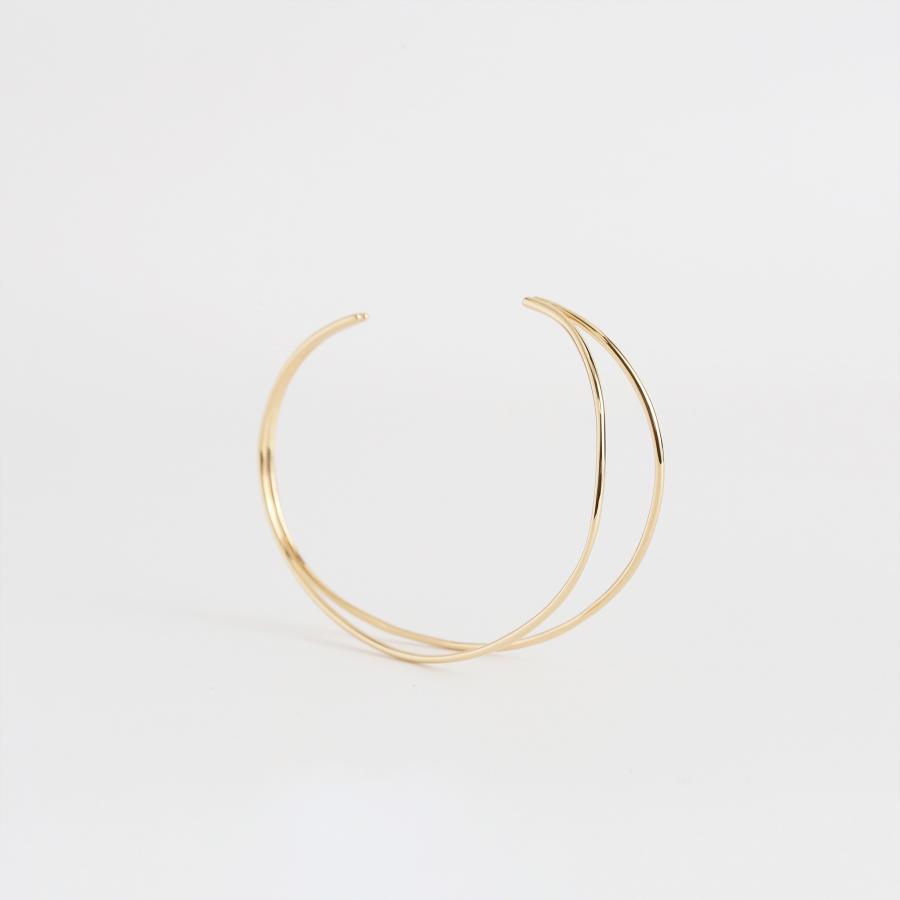 ダブルアーム バングル K10 K18 Pt900 ゴールド プラチナ レディース シンプル ギフト プレゼント  Nadia Bangle | Avaron | 04