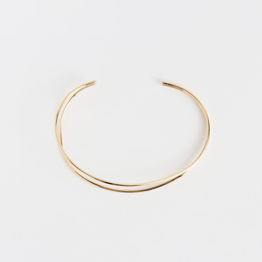 ダブルアーム バングル K10 K18 Pt900 ゴールド プラチナ レディース シンプル ギフト プレゼント  Nadia Bangle | Avaron | 06