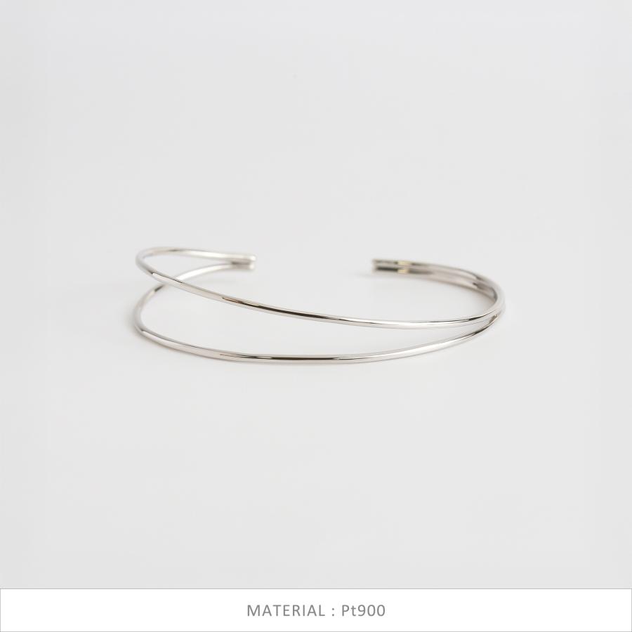 ダブルアーム バングル K10 K18 Pt900 ゴールド プラチナ レディース シンプル ギフト プレゼント  Nadia Bangle | Avaron | 07