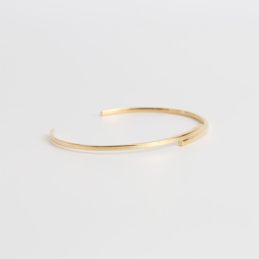 バングル ゴールド K18 K10 Pt900 プラチナ レディース シンプル 細身 ギフト プレゼント  Stack Line Bangle | Avaron | 02
