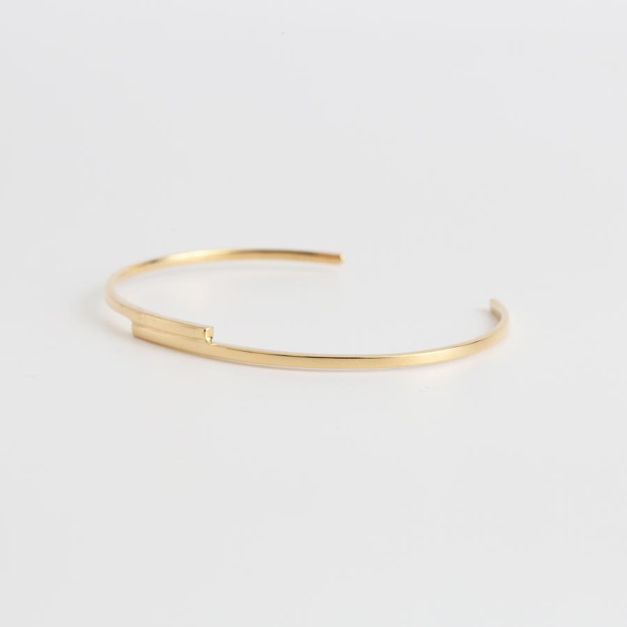 バングル ゴールド K18 K10 Pt900 プラチナ レディース シンプル 細身 ギフト プレゼント  Stack Line Bangle | Avaron | 03