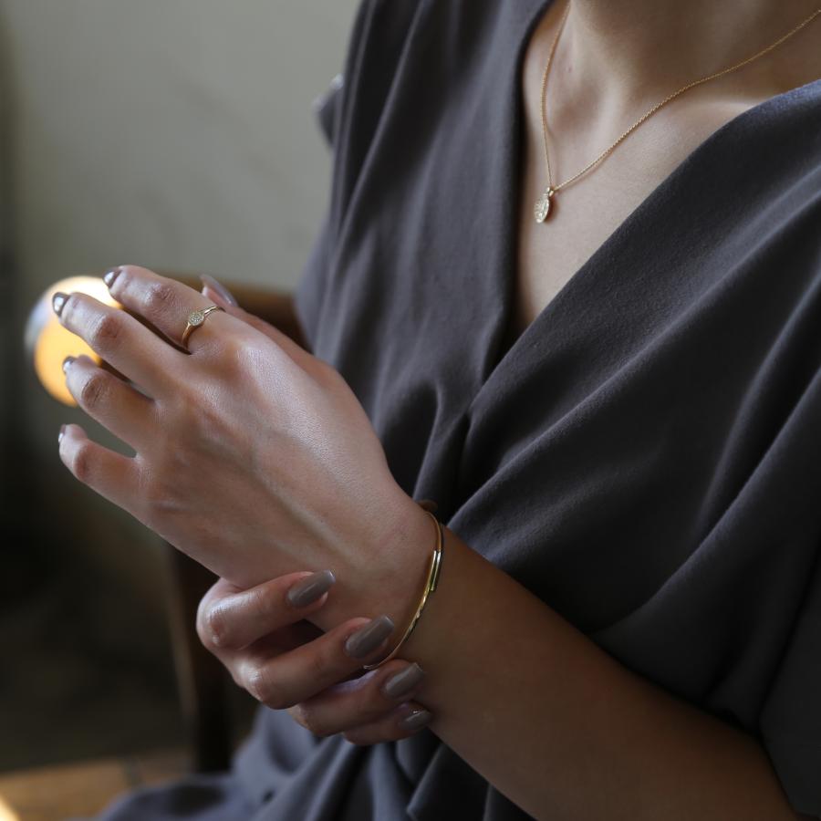 バングル ゴールド K18 K10 Pt900 プラチナ レディース シンプル 細身 ギフト プレゼント  Stack Line Bangle | Avaron | 09