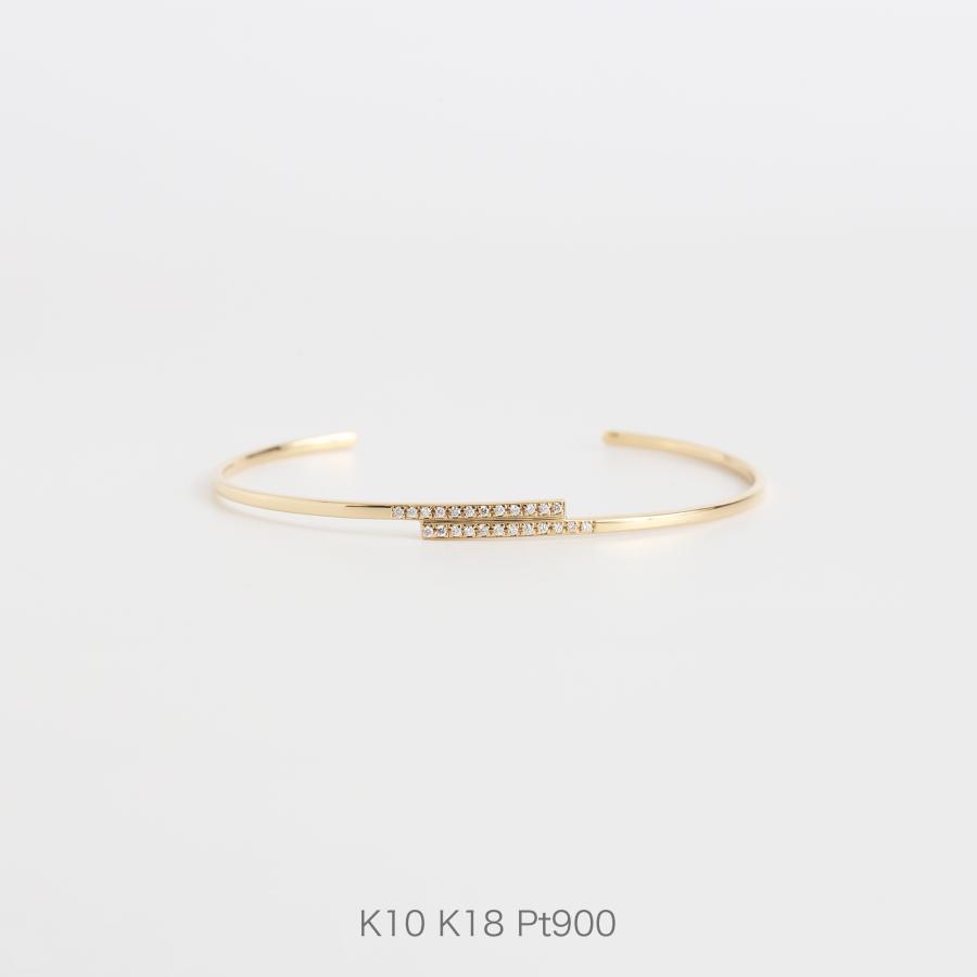 バングル ダイヤモンド ゴールド レディース プラチナ k18 k10 pt900