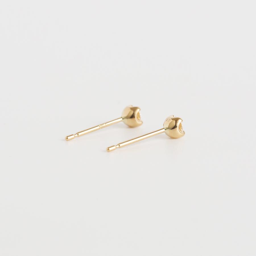 一粒 ダイヤモンド ピアス レディース 小さめ 一粒ダイヤ K10 K18 Pt900 ゴールド プラチナ シンプル ギフト プレゼント  Natural Pierce | Avaron | 06