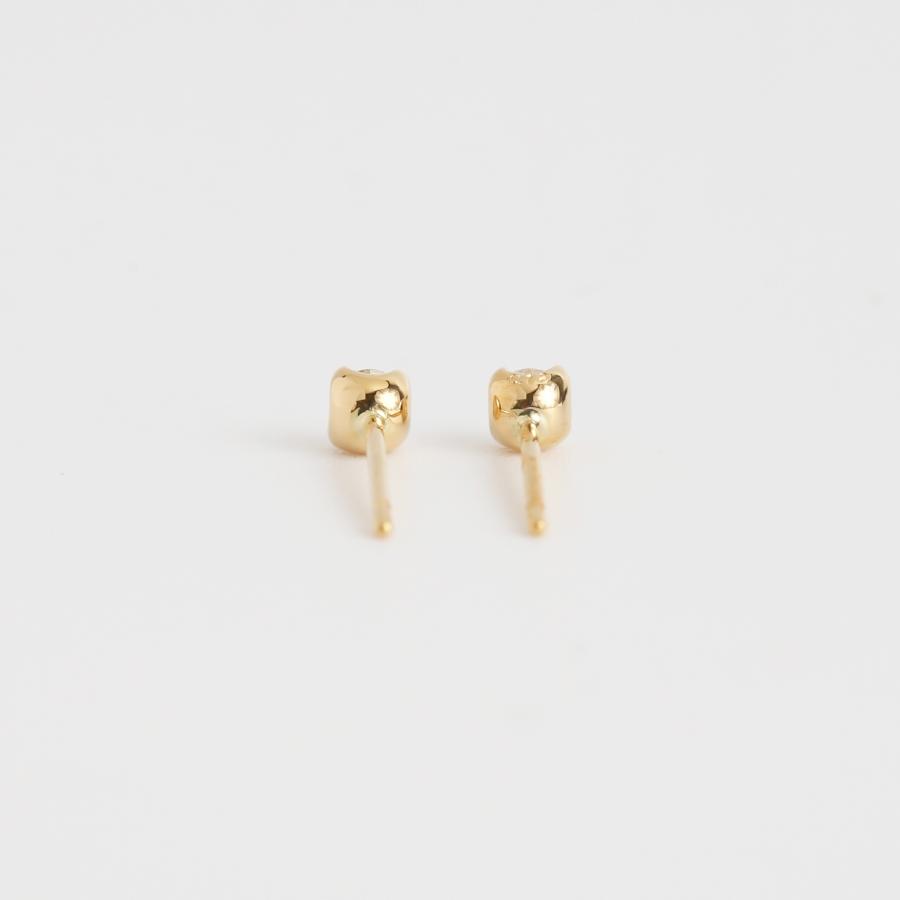 一粒 ダイヤモンド ピアス レディース 小さめ 一粒ダイヤ K10 K18 Pt900 ゴールド プラチナ シンプル ギフト プレゼント  Natural Pierce | Avaron | 07