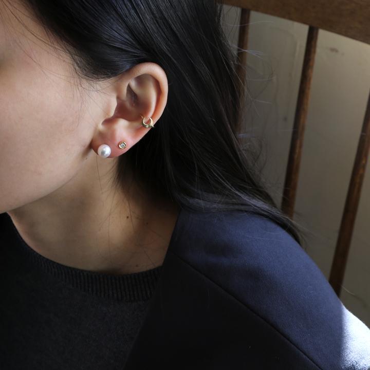 一粒 ダイヤモンド ピアス レディース 小さめ 一粒ダイヤ K10 K18 Pt900 ゴールド プラチナ シンプル ギフト プレゼント  Ortina Pierce | Avaron | 14