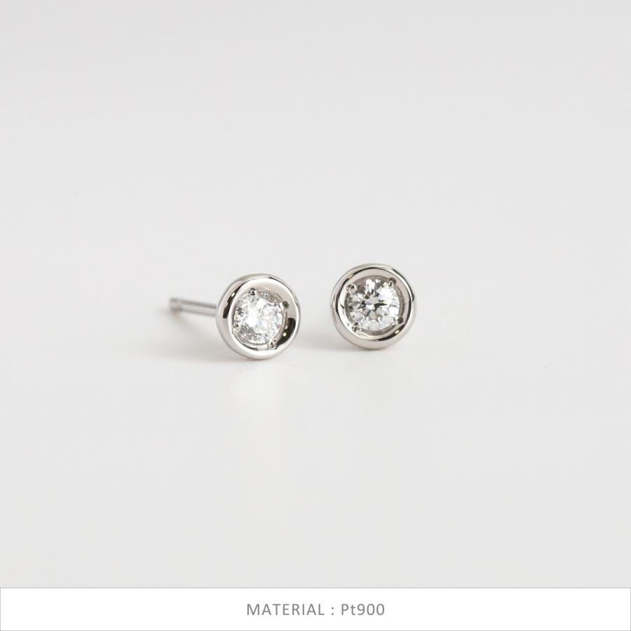 一粒 ダイヤモンド ピアス レディース 小さめ 一粒ダイヤ K10 K18 Pt900 ゴールド プラチナ シンプル ギフト プレゼント  Ortina Pierce | Avaron | 07