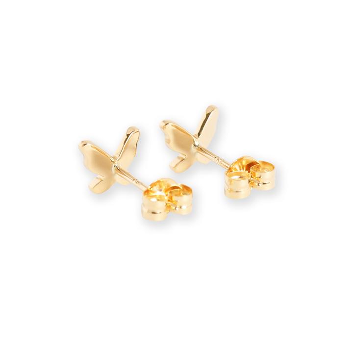 バタフライ プレート ピアス 蝶 レディース K10 K18 Pt900 ゴールド  