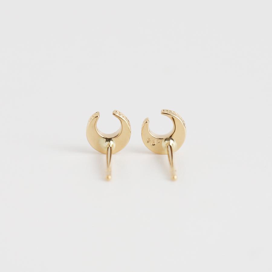 三日月 ダイヤモンド ピアス レディース K10 K18 Pt900 ゴールド プラチナ ギフト プレゼント  Luna Pierces | Avaron | 05