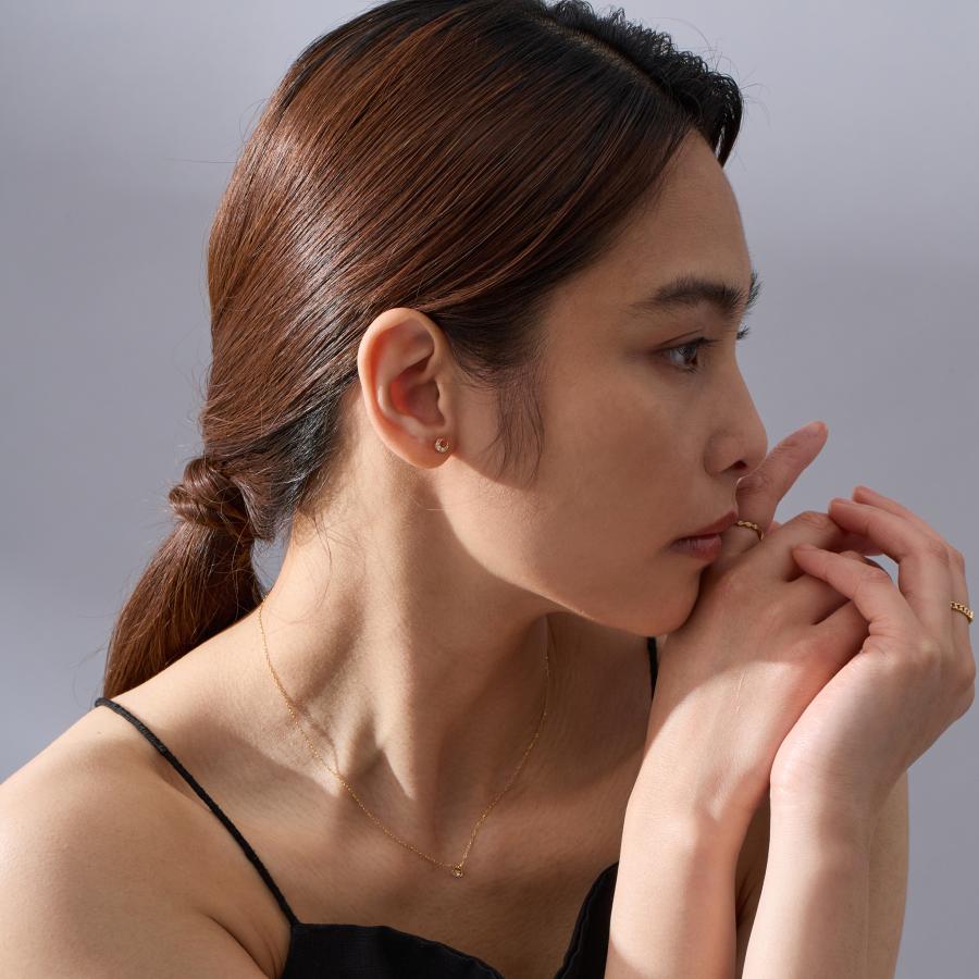 三日月 ダイヤモンド ピアス レディース K10 K18 Pt900 ゴールド プラチナ ギフト プレゼント  Luna Pierces | Avaron | 09