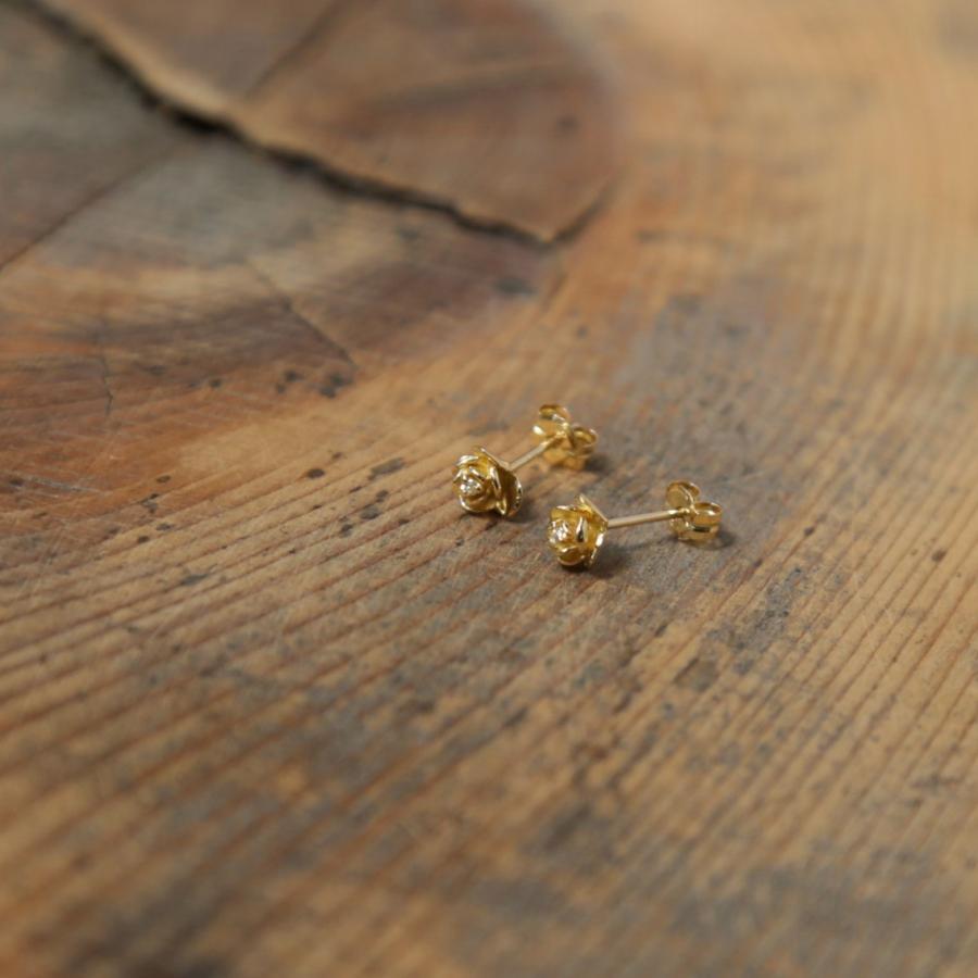 ローズ ダイヤモンド ピアス 薔薇 レディース K10 K18 Pt900 ゴールド プラチナ フラワー ギフト プレゼント  Rose Pierce | Avaron | 13