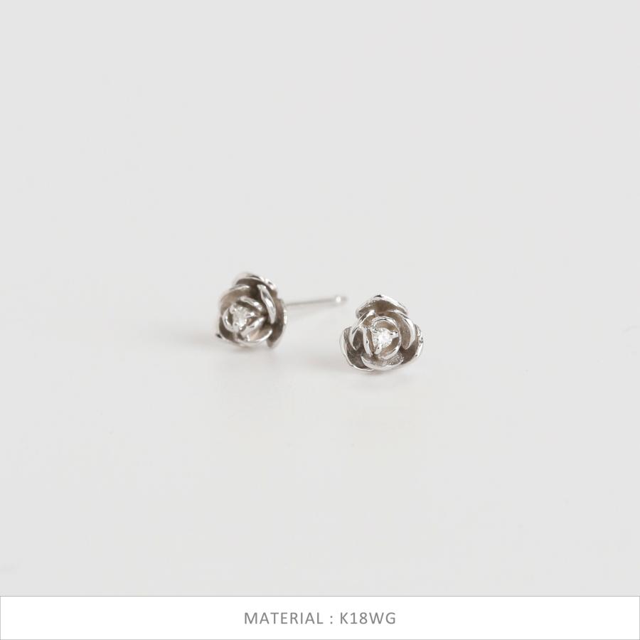 ローズ ダイヤモンド ピアス 薔薇 レディース K10 K18 Pt900 ゴールド プラチナ フラワー ギフト プレゼント  Rose Pierce | Avaron | 07