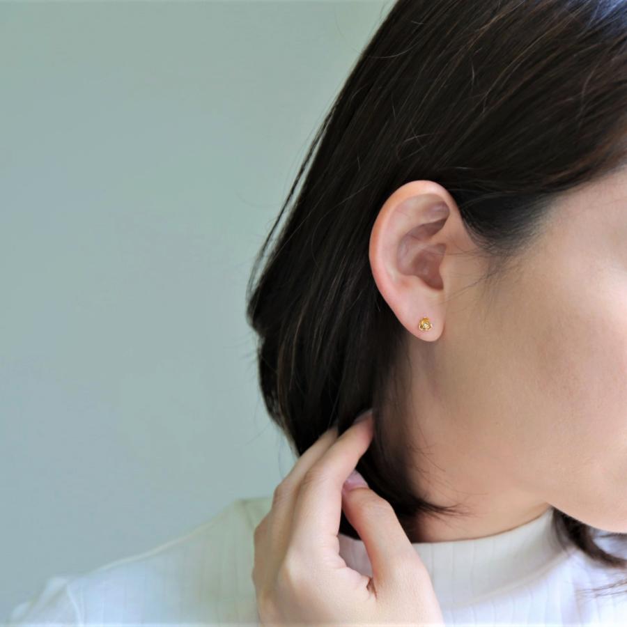 ローズ ダイヤモンド ピアス 薔薇 レディース K10 K18 Pt900 ゴールド プラチナ フラワー ギフト プレゼント  Rose Pierce | Avaron | 08