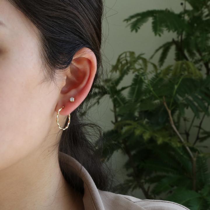 一粒 ダイヤモンド ピアス レディース 一粒ダイヤ K10 K18 Pt900 ゴールド プラチナ シンプル ギフト プレゼント  Bersa Pierce 0.30ct | Avaron | 11