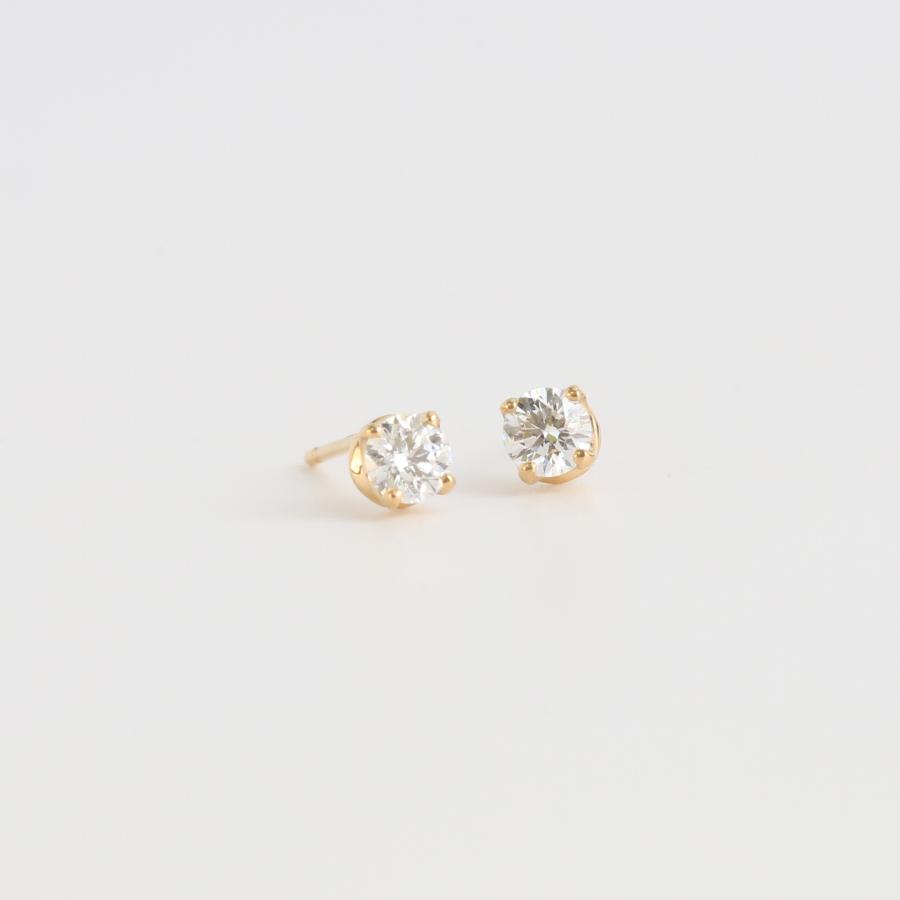 一粒 ダイヤモンド ピアス レディース 一粒ダイヤ K10 K18 Pt900 ゴールド プラチナ シンプル ギフト プレゼント  Bersa Pierce 0.30ct | Avaron | 03