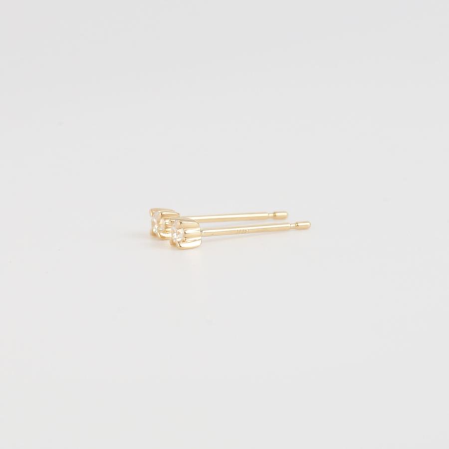 一粒 ダイヤモンド 星 ピアス レディース 一粒ダイヤ K10 K18 Pt900 ゴールド プラチナ 華奢 小さめ 控え目 シンプル ギフト プレゼント  Petit Stella Pierce | Avaron | 03