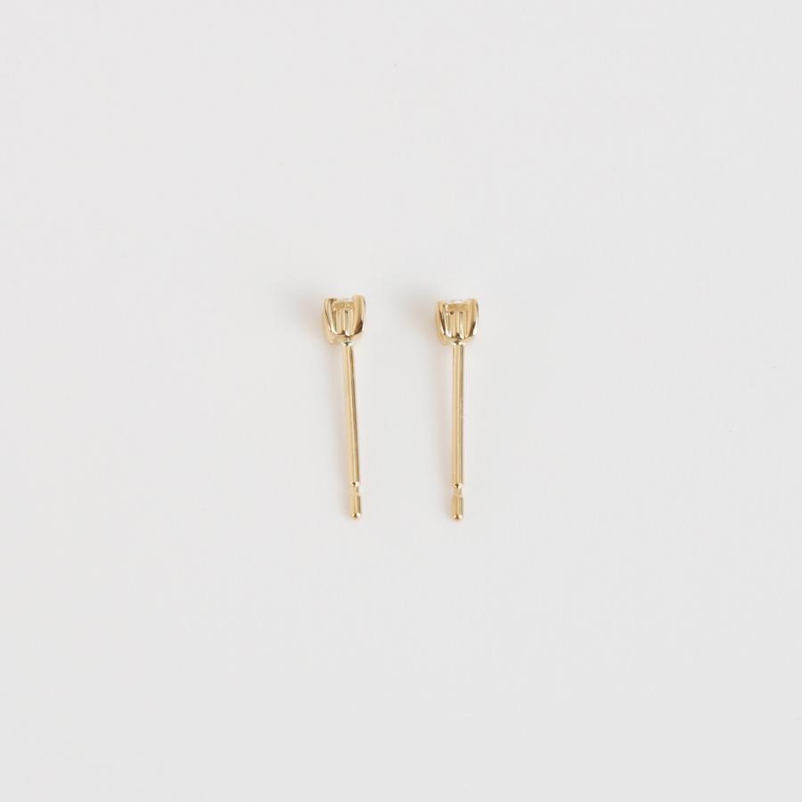 一粒 ダイヤモンド 星 ピアス レディース 一粒ダイヤ K10 K18 Pt900 ゴールド プラチナ 華奢 小さめ 控え目 シンプル ギフト プレゼント  Petit Stella Pierce | Avaron | 05