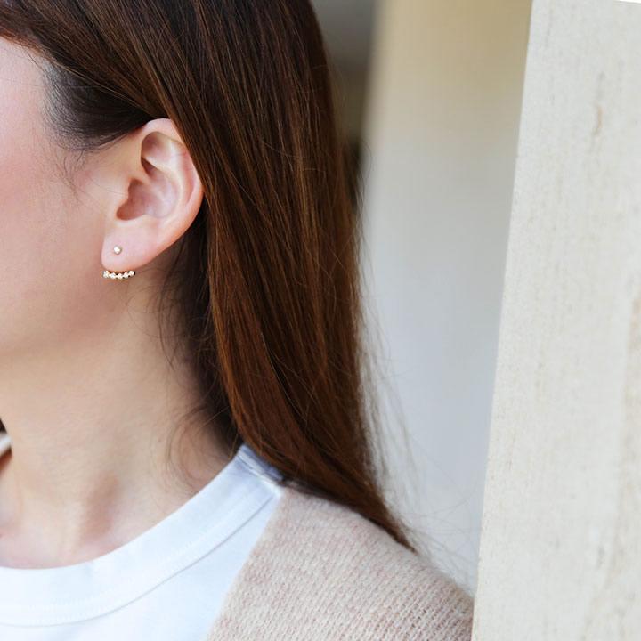 ダイヤモンド  ピアスパーツ レディース K10 K18 Pt900 ゴールド プラチナ 片耳 ギフト プレゼント  Dress up Diamond Pierce Parts01 | Avaron | 11