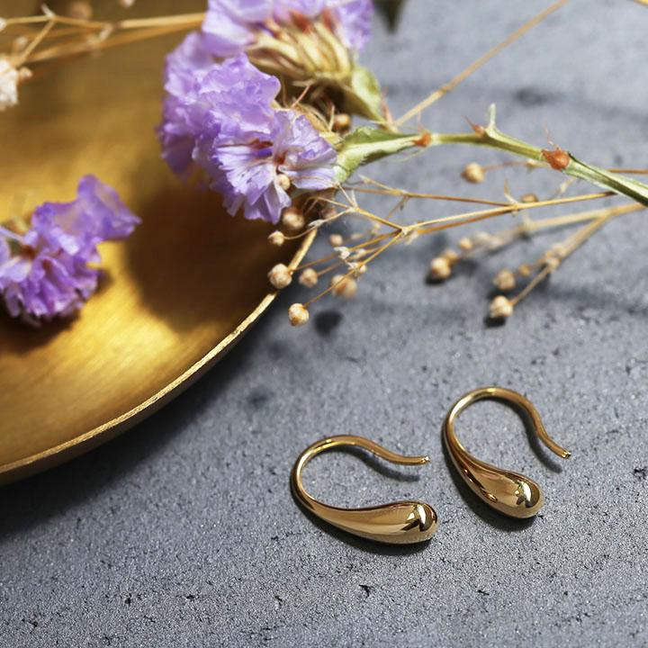 Avaron ドロップ モチーフ フックピアス レディース K10 K18 Pt900  