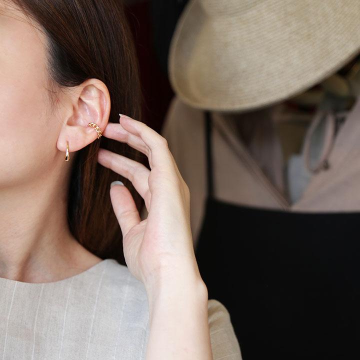 ドロップ モチーフ フックピアス レディース K10 K18 Pt900 ゴールド プラチナ 地金 シンプル ギフト プレゼント  Drop Hook Pierce | Avaron | 11