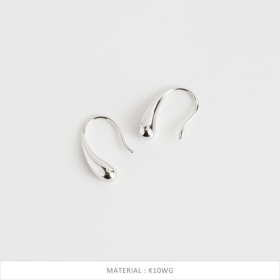 ドロップ モチーフ フックピアス レディース K10 K18 Pt900 ゴールド プラチナ 地金 シンプル ギフト プレゼント  Drop Hook Pierce | Avaron | 08