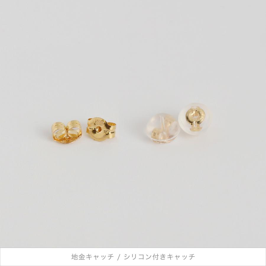 ダイヤモンド 蕾 ピアス レディース k18 pt900 イエローゴールド プラチナ 片耳 ギフト プレゼント  Bourgeon Stud Pierce | Avaron | 06