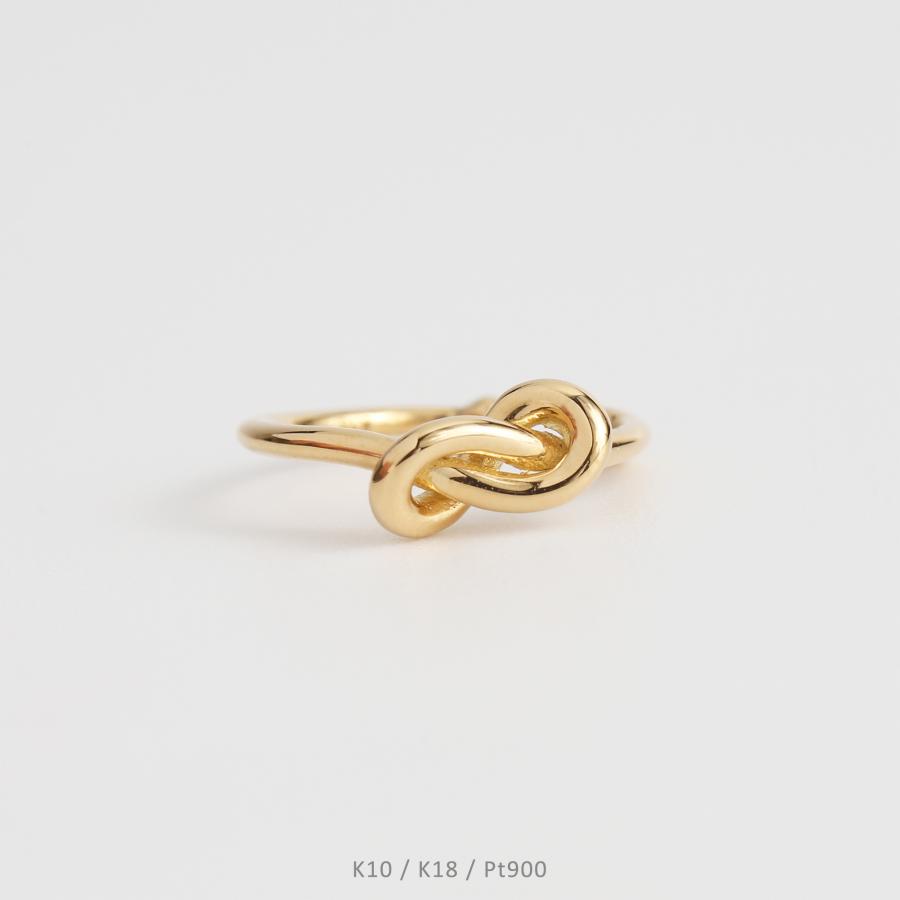 結び目 イヤーカフ ゴールド K10 K18 Pt900 地金 レディース 片耳 ギフト プレゼント  Knot Ear Cuff | Avaron